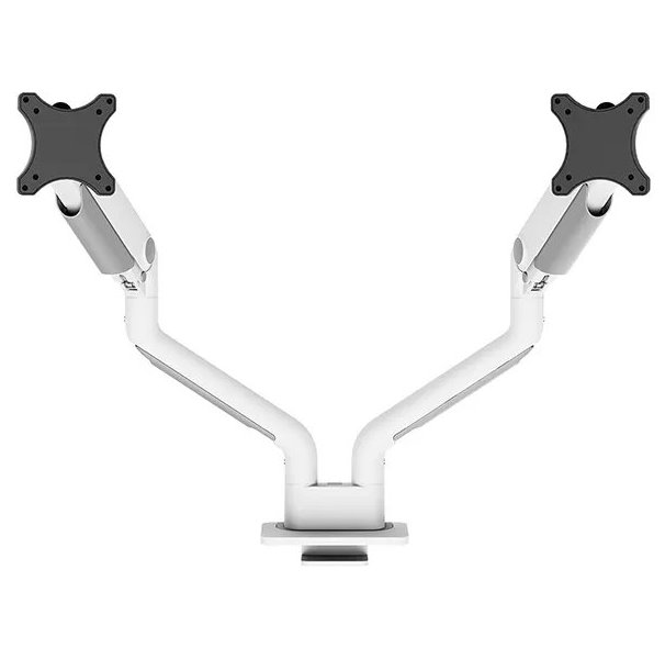 Neomounts DS70S-950WH2/Držák displeje/na stůl/17-35"/svorka+průch./VESA 100X100/nosn.2x18kg/plyn.píst/2 dis