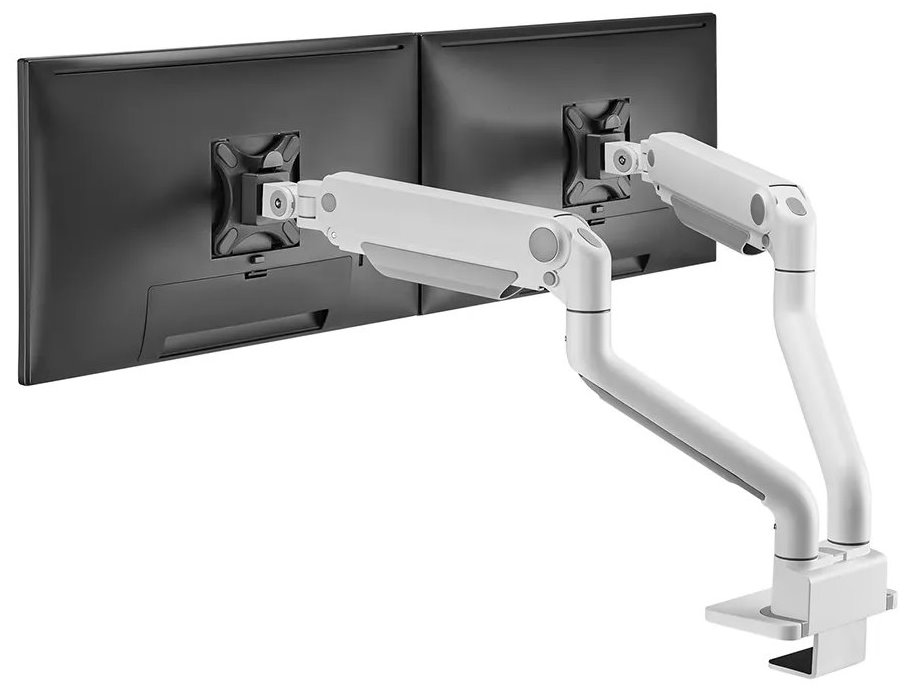 Neomounts DS70S-950WH2/Držák displeje/na stůl/17-35"/svorka+průch./VESA 100X100/nosn.2x18kg/plyn.píst/2 dis