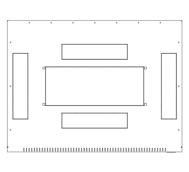 Triton 19' rozvaděč stojanový 42U/800x600, typ RT, nosnost 1200kg, černý