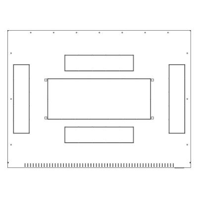 Triton 19' rozvaděč stojanový 42U/800x600, typ RT, nosnost 1200kg, černý