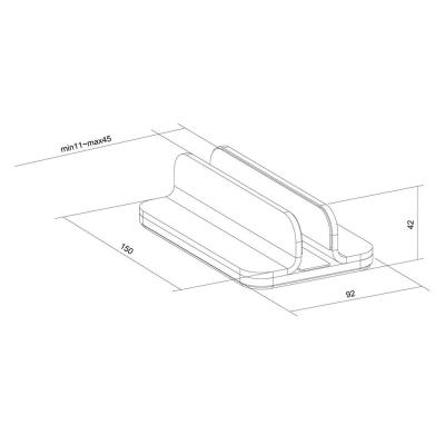 Neomounts  NSLS300BLACK / Držák notebooku vertikální / nastavitelná šířka / černý