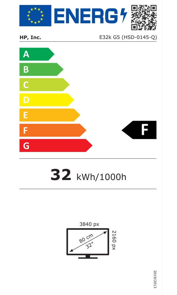 HP E32k G5/ 31,5"/ 3840x2160/ IPS/ 5ms/ 350 cd/m2/ 1000:1/ HDMI/ DP/ USB/ RJ-45/ VESA/ černo-stříbrný