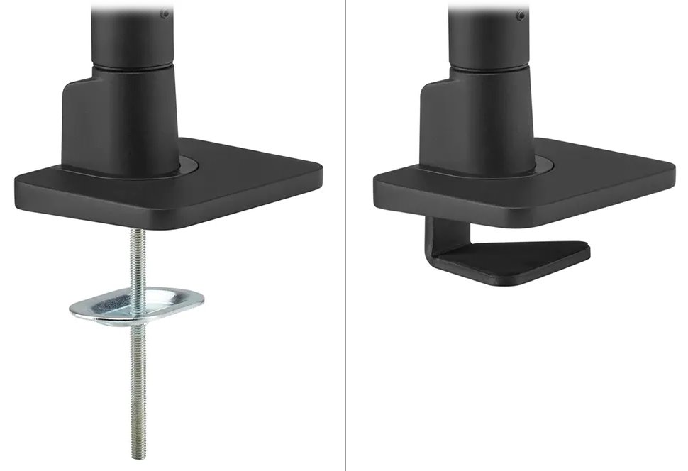 Neomounts DS70S-950BL1/Držák displeje/na stůl/17-49"/svorka+průch./VESA 100X100/nosn.18kg/plyn.píst/1 dis