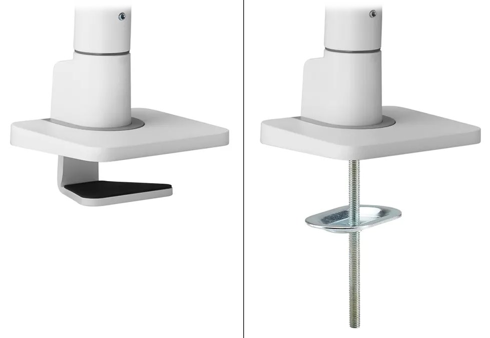 Neomounts DS70S-950WH1/Držák displeje/na stůl/17-49"/svorka+průch./VESA 100X100/nosn.18kg/plyn.píst/1 dis