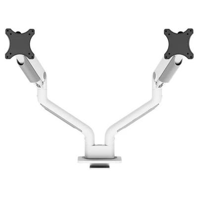 Neomounts DS70S-950WH2/Držák displeje/na stůl/17-35"/svorka+průch./VESA 100X100/nosn.2x18kg/plyn.píst/2 dis