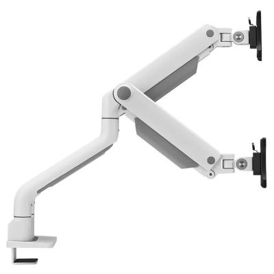 Neomounts DS70S-950WH2/Držák displeje/na stůl/17-35"/svorka+průch./VESA 100X100/nosn.2x18kg/plyn.píst/2 dis