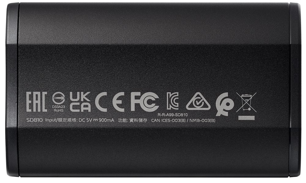 ADATA SD810 2TB SSD / Externí / USB 3.2 Type-C / 2000MB/s Read/Write / černý