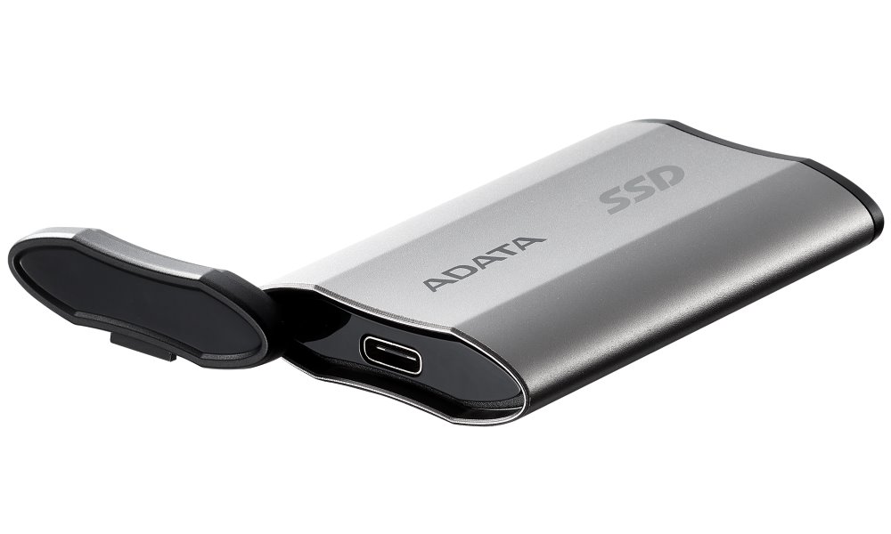 ADATA SD810 500GB SSD / Externí / USB 3.2 Type-C / 2000MB/s Read/Write / stříbrně-šedý