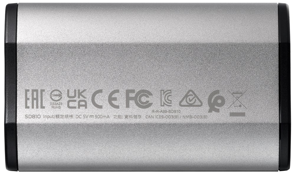 ADATA SD810 4TB SSD / Externí / USB 3.2 Type-C / 2000MB/s Read/Write / stříbrně-šedý