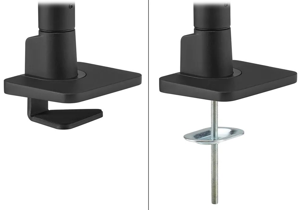 Neomounts DS75S-950BL2/Držák displeje/na stůl/17-27"/svorka+průch./VESA 100X100/nosn.2x8kg/plyn.píst/2 dis