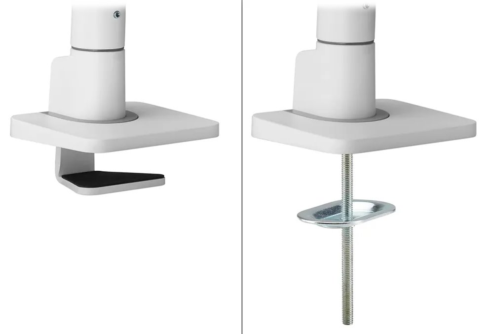 Neomounts DS75S-950WH2/Držák displeje/na stůl/17-27"/svorka+průch./VESA 100X100/nosn.2x8kg/plyn.píst/2 dis