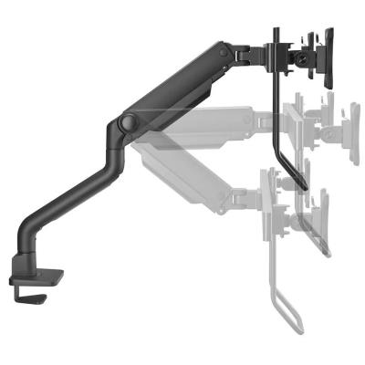Neomounts DS75S-950BL2/Držák displeje/na stůl/17-27"/svorka+průch./VESA 100X100/nosn.2x8kg/plyn.píst/2 dis
