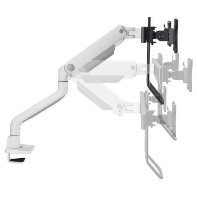 Neomounts DS75S-950WH2/Držák displeje/na stůl/17-27"/svorka+průch./VESA 100X100/nosn.2x8kg/plyn.píst/2 dis