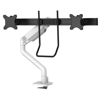 Neomounts DS75S-950WH2/Držák displeje/na stůl/17-27"/svorka+průch./VESA 100X100/nosn.2x8kg/plyn.píst/2 dis