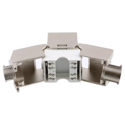 XtendLan Keystone jack RJ45, CAT6, STP, stříbrný, 180°, zaklapnutí zezadu