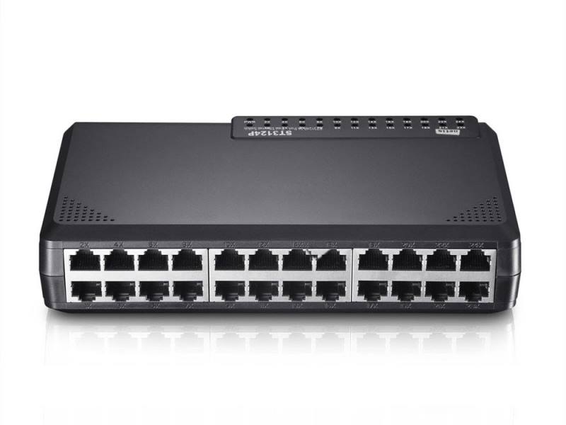 STONET by Netis ST-3124P Switch 24x 10/100, plastový, GREEN, montáž na stěnu