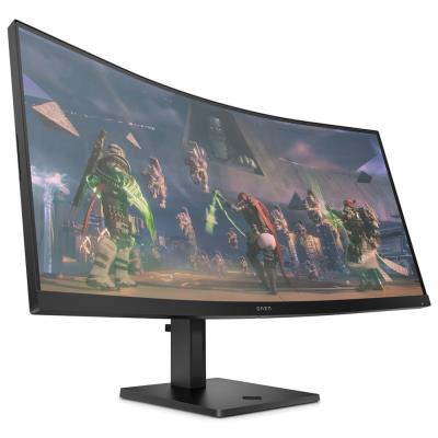 HP OMEN 34c/ 34" prohnutý/ 3440x1440/ VA/ 1ms/ 400 cd/m2/ 3000:1/ HDMI/ DP/ jack/ VESA/ černý