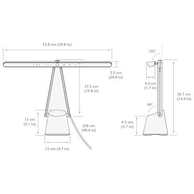 BENQ Lampa LED Table PianoLight R Black