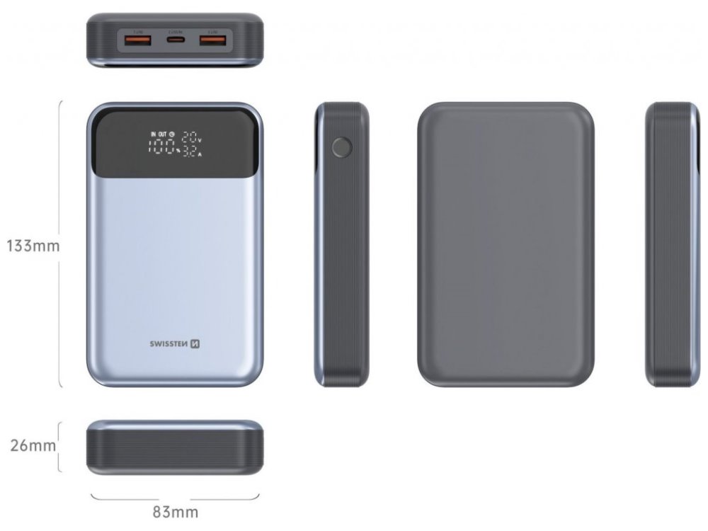 SWISSTEN POWER BANK 20000 mAh 100W POWER DELIVERY PRO NOTEBOOKY