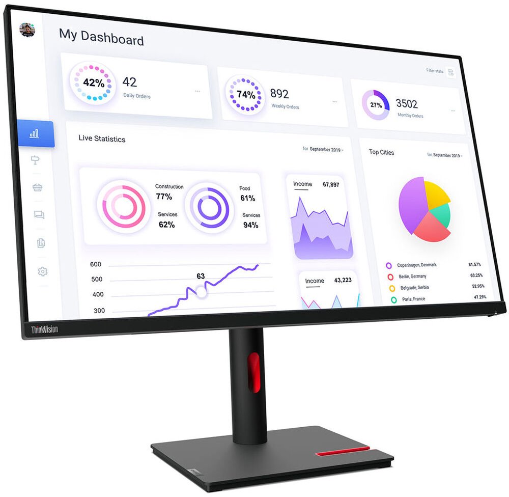 Lenovo ThinkVision P32p-30/ 31,5"/ IPS/ 3840x2160/ 16:9/ 350cd/m2/ 6ms/ HDMI/ DP/ USB/ LAN/ VESA/ PIVOT/ černý