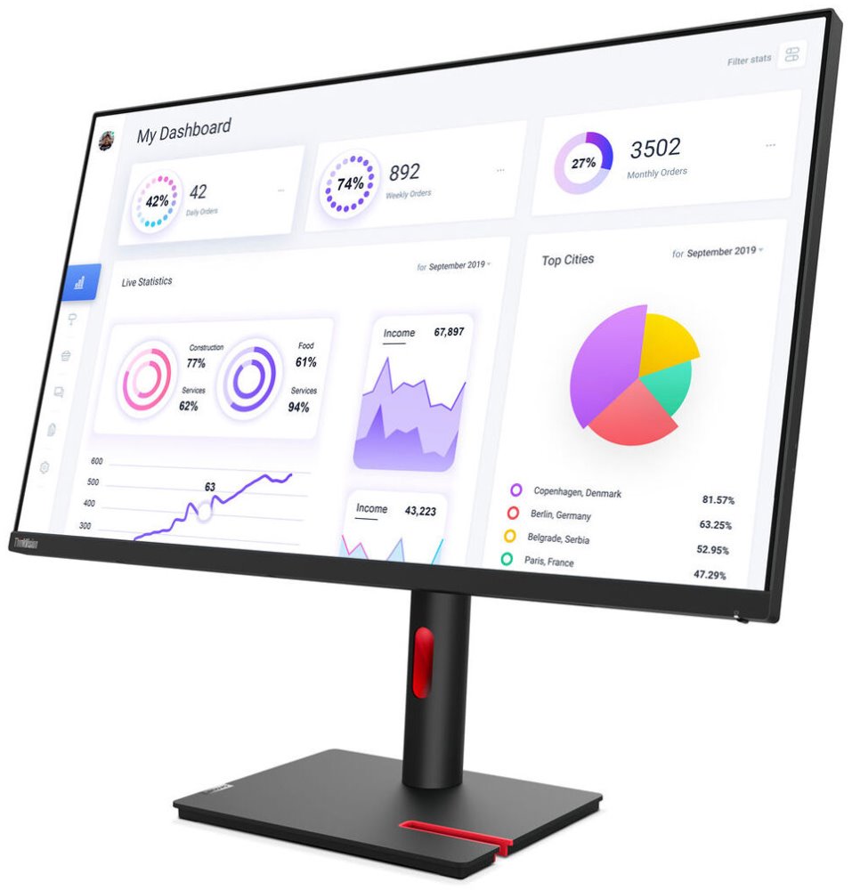 Lenovo ThinkVision P32p-30/ 31,5"/ IPS/ 3840x2160/ 16:9/ 350cd/m2/ 6ms/ HDMI/ DP/ USB/ LAN/ VESA/ PIVOT/ černý