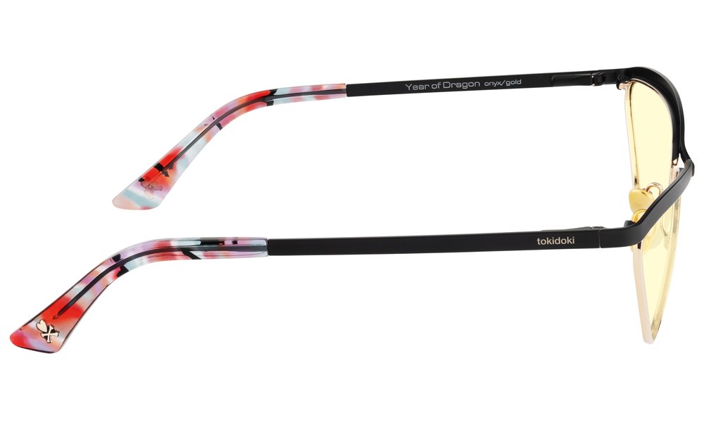 GUNNAR kancelářske/herní brýle YEAR OF THE DRAGON ONYX-GOLD * jantárová skla * BLF 65 * GUNNAR focus