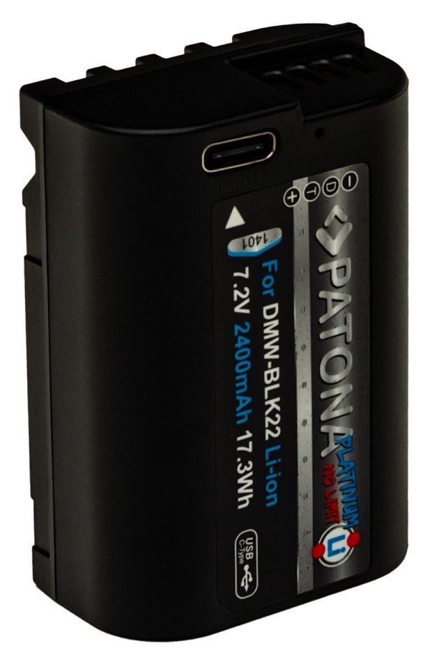 PATONA baterie pro digitální kameru Panasonic DMW-BLK22 2400mAh Li-Ion Platinum USB-C nabíjení