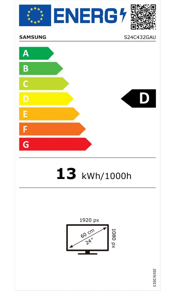 Samsung Essential S43GC 24" / FullHD 1920x1080 / 16:9 / IPS / 4ms / 100Hz / VGA/HDMI/DP/USB/PIVOT/VESA