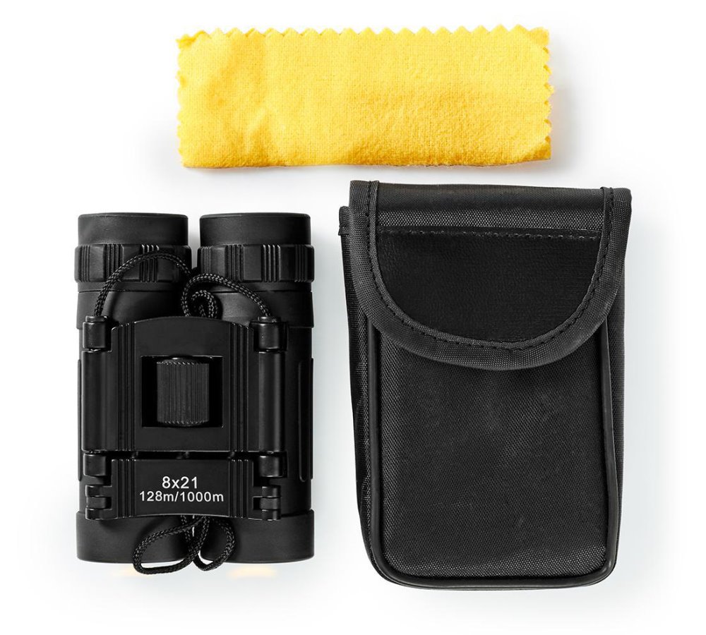 NEDIS dalekohled/ zvětšení 8x/ průměr objektivu 21 mm/ zorné pole 128 m/ včetně přepravní tašky/ černý