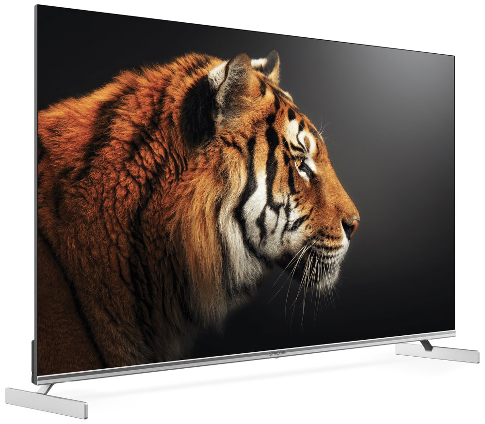 STRONG SMART QLED TV 50"/ SRT50UF8733/ UHD/ 3840x2160/ DVB-T2/C/S2/ H.265/HEVC/ 3xHDMI/ 2xUSB/ Wi-Fi/ LAN/ G/ ANDROID 11