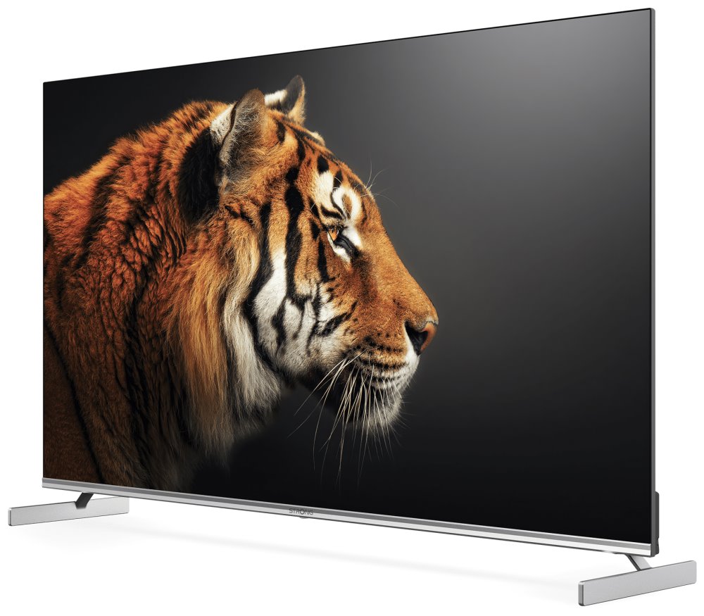 STRONG SMART QLED TV 50"/ SRT50UF8733/ UHD/ 3840x2160/ DVB-T2/C/S2/ H.265/HEVC/ 3xHDMI/ 2xUSB/ Wi-Fi/ LAN/ G/ ANDROID 11