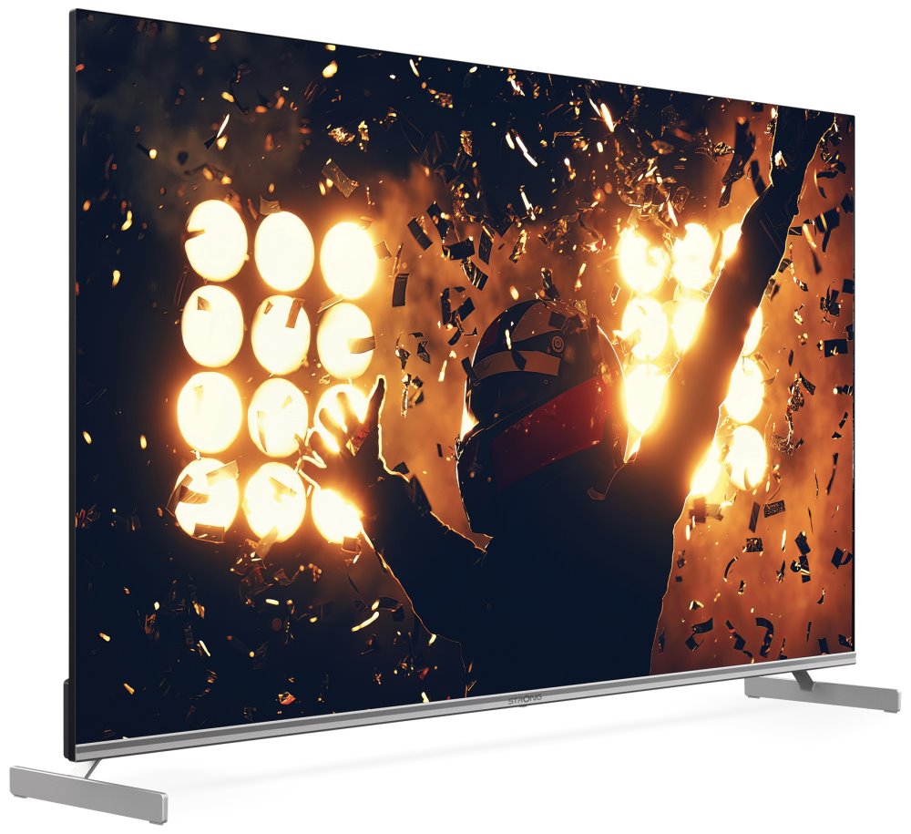 STRONG SMART QLED TV 55"/ SRT55UF8733/ UHD/ 3840x2160/ DVB-T2/C/S2/ H.265/HEVC/ 3xHDMI/ 2xUSB/ Wi-Fi/ LAN/ G/ ANDROID 11