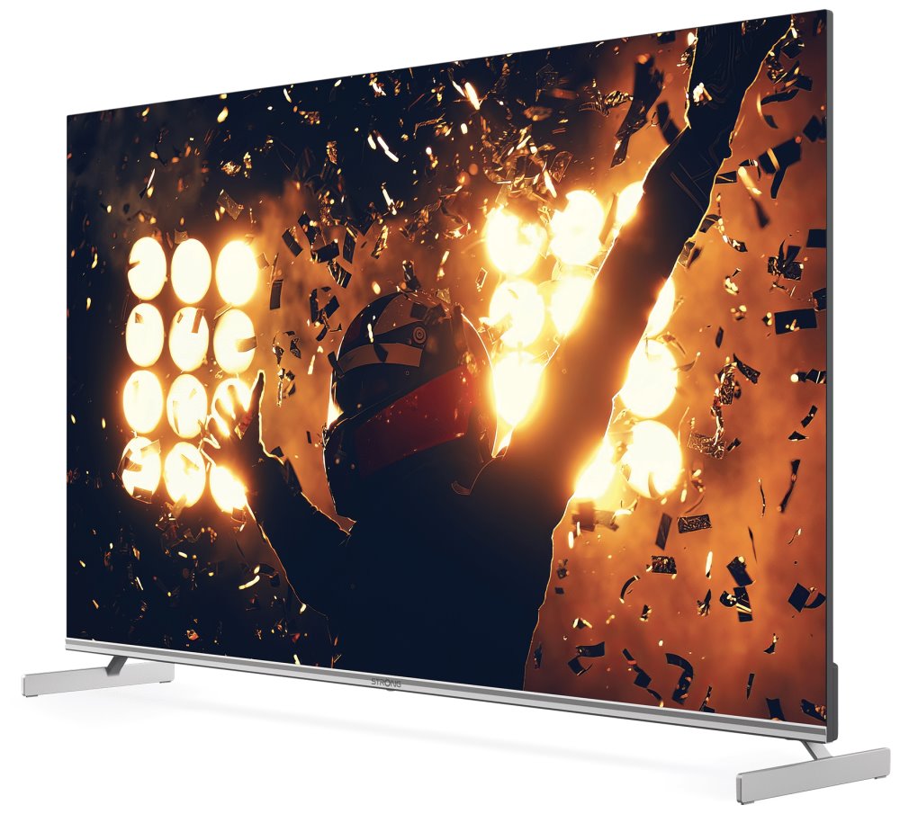 STRONG SMART QLED TV 55"/ SRT55UF8733/ UHD/ 3840x2160/ DVB-T2/C/S2/ H.265/HEVC/ 3xHDMI/ 2xUSB/ Wi-Fi/ LAN/ G/ ANDROID 11
