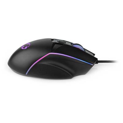 NEDIS herní myš GMWD510BK/ drátová/ optická/ podsvícená/ 7200dpi/ 6tlačítková/ USB/ černá