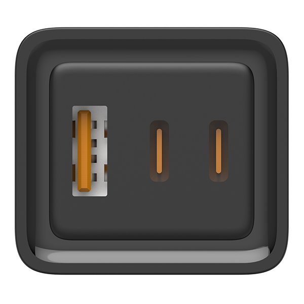 COLORWAY 1x USB a 2x USB-C/ turbo síťová nabíječka/ 65W/ 100V-240V/ Černá