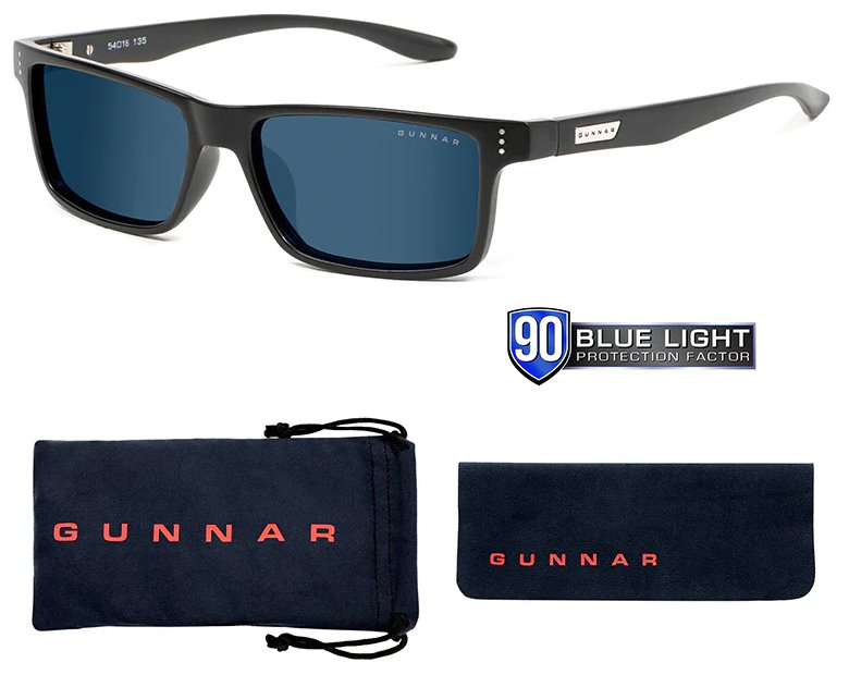 GUNNAR kancelářske/herní dioptrické brýle VERTEX READER ONYX * sluneční skla * BLF 90 * dioptrie +1,5