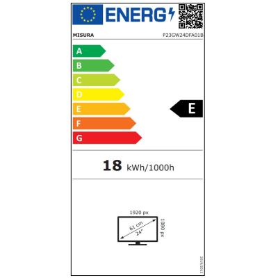 MISURA 24" LED P23GW24DFI01/ VA/ 1920x1080 (FHD)/ 3000:1/ 4ms/ 250 cd/m2/ HDMI/ DP/ USB-C/ REPRO/ VESA 100x100/ černý