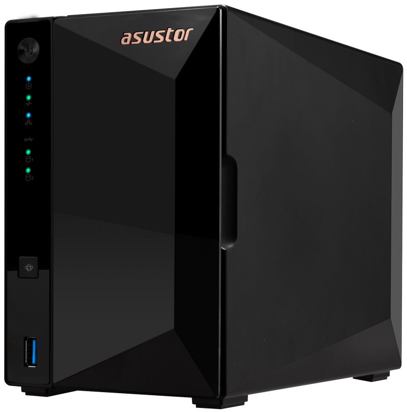 Asustor NAS AS3302T v2   2x 3,5" SATA,Realtek RTD1619B 1.7GHz, 2GB, 2.5GbE x1, USB3.2 Gen1 x3, WOW (Wake on WAN)