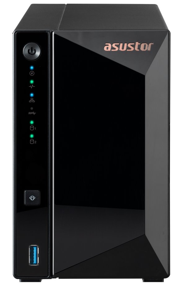 Asustor NAS AS3302T v2   2x 3,5" SATA,Realtek RTD1619B 1.7GHz, 2GB, 2.5GbE x1, USB3.2 Gen1 x3, WOW (Wake on WAN)