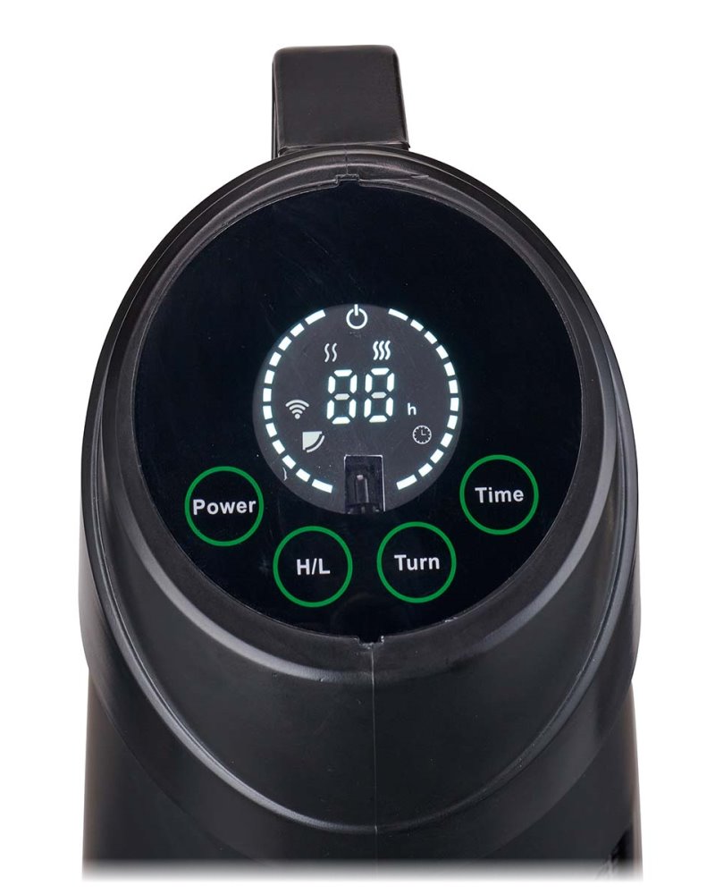 NEDIS ohřívač terasy/ Wi-Fi/ spotřeba 1200 W/ 2 nastavení teploty/ IP24/ rotace/ ochrana proti převrácení/ černý