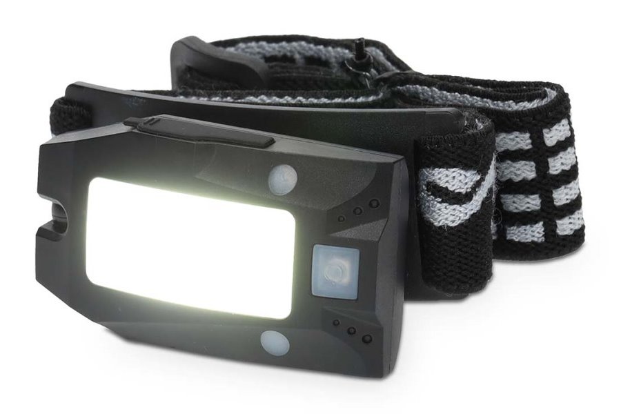 NEDIS LED čelovka/ 180 lm/ napájení z baterie/ napájení z USB/ 3.7 V DC/ včetně baterií/ dobíjecí/ černá