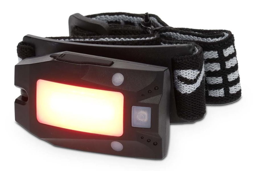 NEDIS LED čelovka/ 180 lm/ napájení z baterie/ napájení z USB/ 3.7 V DC/ včetně baterií/ dobíjecí/ černá