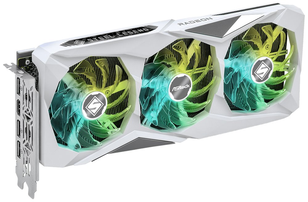 ASROCK AMD Radeon RX 7600 XT Steel Legend 16GB OC / 16GB GDDR6 / PCI-E / HDMI / 3x DP