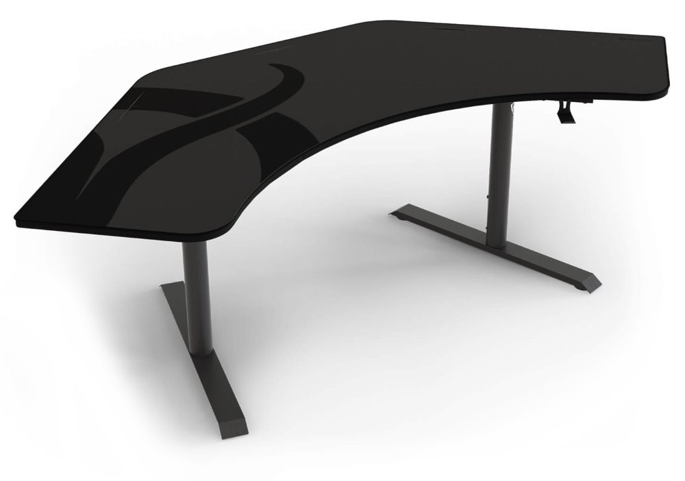AROZZI herní stůl ARENA ANGELO Gun Metal/ rohový/ kovově šedý
