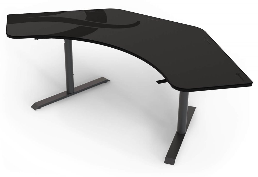 AROZZI herní stůl ARENA ANGELO Gun Metal/ rohový/ kovově šedý