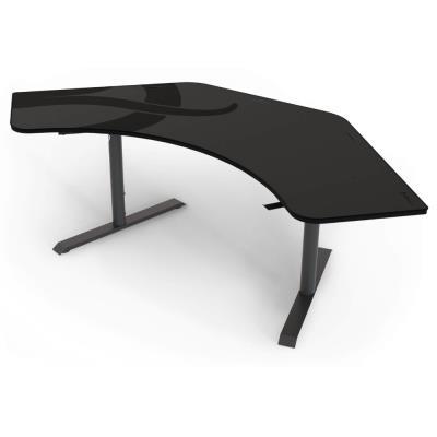 AROZZI herní stůl ARENA ANGELO Gun Metal/ rohový/ kovově šedý