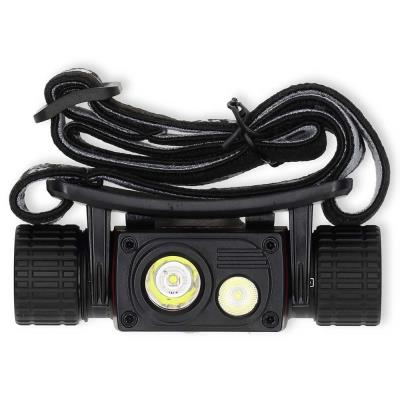 NEDIS LED čelovka/ 1000 lm/ napájení z baterie/ napájení z USB/ 3.7 V DC/ včetně baterií/ dobíjecí/ černá