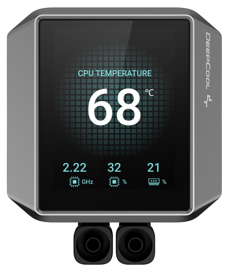 DEEPCOOL vodní chladič MYSTIQUE 360 / 3x120mm fan / dig. displej / Intel i AMD / černý