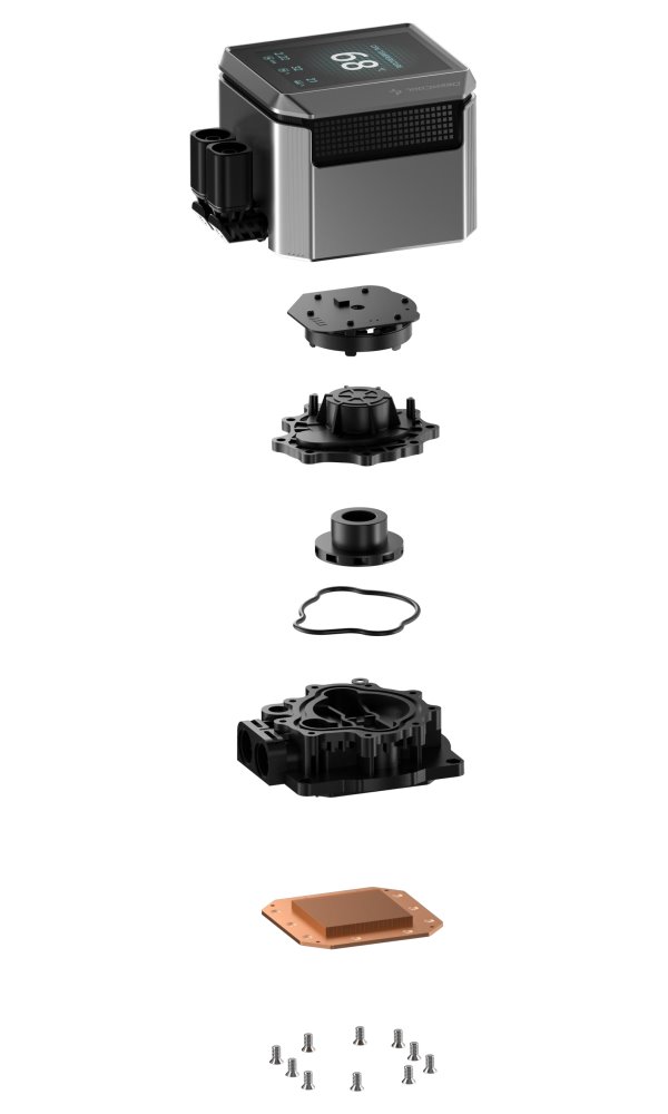 DEEPCOOL vodní chladič MYSTIQUE 360 / 3x120mm fan / dig. displej / Intel i AMD / černý