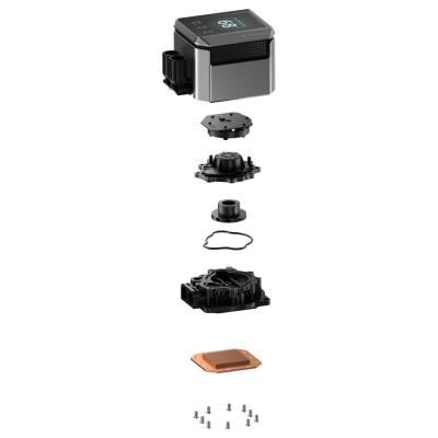 DEEPCOOL vodní chladič MYSTIQUE 360 / 3x120mm fan / dig. displej / Intel i AMD / černý